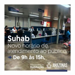 Imagem da notícia - Suhab altera horário de atendimento ao público a partir de segunda-feira (06/07).